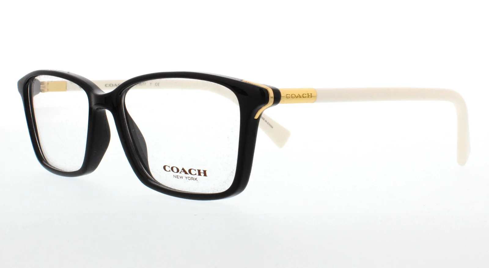 Coach Eyesglasses Frames- HC6077-5340-Black/Ivory-53-15-135- No Case